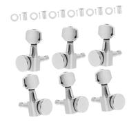 iplusmile 6 pièces Chevilles de Guitare Électrique Verrouillables Mécanisme Entièrement Fermé Accordeur pour Guitares Acoustiques et Électriques Alliage Métallique Accessoires Pratiques