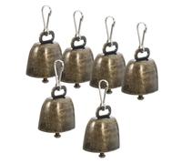 iplusmile 6 Pièces cloche de vache en fer sonnette pour collier de chien cloches pour animaux de compagnie pour collier cloche de salle de bain pour chien Vaches bruyantes le fer Vert olive