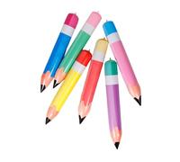 iplusmile 6 pièces Crayons Gonflables Colorés pour Décoration de Classe Accessoires de Fête Thématique École PVC Jaune Rose Bleu Vert Rouge