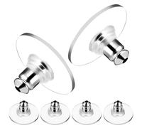 iplusmile 6 Pièces de Bouchons D'oreille en Silicone Transparent, Confortables et Multi-usages, Accessoires pour Boucles D'oreilles en Métal, pour Étudier et Dormir