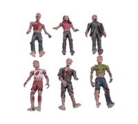 iplusmile 6 pièces Figurines Mini Zombies Effet Réaliste Décorations Halloween Jouets Effrayants pour Décors et Farces