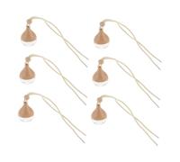 iplusmile 6 pièces Flacon Diffuseur Parfum Voiture Verre avec Couvercle Porte Huile Essentielle Suspendu Décoratif pour Intérieur Auto