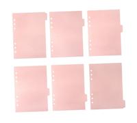 iplusmile 6 pièces Intercalaires de Classeur Rose Pêche Onglets Amovibles pour Cahier et Carnet Séparateurs Pratiques pour Organisation Rapide et Références Faciles