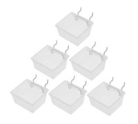 iplusmile 6 Pièces Kit de Boîtes Transparentes pour Rangement Outils Accessoires de Tableau Panneau Perforé Organisateur Pratique pour Atelier et Garage Design Économiseur Espace