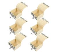 iplusmile 6 Pièces Lot de Coffres Au Trésor Bambou pour Rideaux Petites Boîtes de Rangement Rétro Organisateurs Résistants pour Bijoux et Objets Précieux