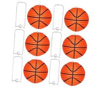 iplusmile 6 pièces Lot de Lanternes Papier Ballon Basket Suspendues Décoratives pour Fête Intérieure et Extérieure Décor Sportif Réaliste pour Anniversaire et Événements