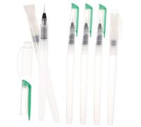 iplusmile 6 pièces Lot de Stylos Pinceaux à Eau Rechargeables Pointes Fines Plates et Portables pour Dessin Aquarelle et Calligraphie Réserve Transparente pour Contrôle Du Niveau Encre
