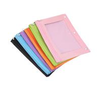 iplusmile 6 pièces Lot Pochettes Crayons Classeur Oxford Poche Transparente Étui Polyvalent pour Bureau École et Voyage