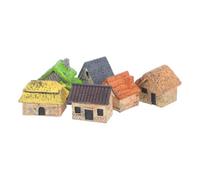 iplusmile 6 Pièces Maison Miniature Rustique Vintage en Résine
