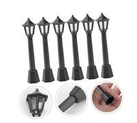 iplusmile 6 pièces Mini Lampes de Rue Simulation Décorative Modèles Miniatures de Lampadaires pour Paysage DIY Accessoires de Table de Luminaire Jardin Compact et Réaliste