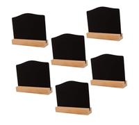 iplusmile 6 Pièces Mini Tableau Ardoise avec Base pour Messages Décoratifs Support Stable pour Maison Café Bar et Événements