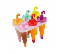 iplusmile 6 pièces Moule à Glaces Forme de Parapluie Réutilisable Plastique Bac à Glace Maison pour Bâtonnets pour Popsicles et Sorbets Couleur Aléatoire Couleur Aléatoire