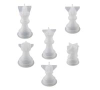 iplusmile 6 pièces Moule Silicone Pièces Échec DIY Sûr Fabrication Facile Décoration Personnalisée pour Amateurs de Bricolage