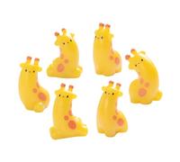 iplusmile 6 Pièces Ornement De Girafe De Petites Choses Métier De Fée Figurines De Jardin Miniatures des Choses Miniatures Mini-charmes Girafe Orange Résine