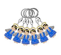 iplusmile 6 Pièces Porte-clés Ange Bleu en Alliage, , pour Fête des