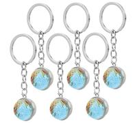 iplusmile 6 Pièces Porte Clés Globe Terre Miniature Créatif Suspendu Décoration École