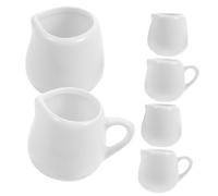 iplusmile 6 pièces Pot à Lait Céramique Multifonctionnels Tasses à Sauce et Lait pour Boissons Chaudes et Froides Usage Domestique et Professionnel