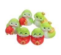 iplusmile 6 Pièces Poupée en Résine Serpent du Année du Serpent Statue De Gorille Serpent en Laiton Serpent Statue Figurine Sculpture Miniature De Serpent Porte- en Résine