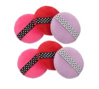 iplusmile 6 Pièces Powder Puff Extra Soft Large Round Makeup Applicators For Foundation Blending And Loose Setting Powder Reusable And Washable For Travel