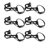 iplusmile 6 Pièces Sangles de Cale-Pieds pour Vélos Sangles Universelles pour Pédales de Vélo D’Appartement Plastique Noir Anti-Glissement Protège Le Pied des Abrasions Cyclistes