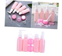 iplusmile 6 pièces Set de Flacons de Voyage Rechargeables pour Crème Shampooing Lotion avec Cuillère Rose Bouteilles Portables Étanches pour Maquillage et Soins Corps