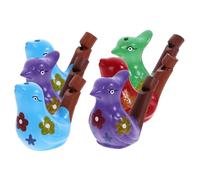 iplusmile 6 pièces Sifflets Céramique Colorés Oiseaux Deau Musical Artisanat Unique pour Garçon Fille Fête et Jeux