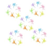 iplusmile 60 Pièces Clips Orchidées Multicolores Dragonfly Supports Plastique Doux pour Tiges Fleurs et Vignes Orchidées Accessoires de Jardinage pour Mise Forme Élégante des Plantes