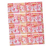iplusmile 60 Pièces Enveloppes Rouges Carton Animé pour An Chinois Année Cheval Sachets pour Mariage Graduation Fête Printemps