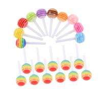 iplusmile 60 Pièces Mini Charms Sucettes Résine pour Ongles Décorations Colorées Kawaii pour Nail Art DIY Accessoires Durables et Résistants Aux Éclats pour Fêtes et Réalisations Artistiques