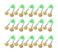 iplusmile 60 Pièces Plastic Fishing Rod Bells with Dual Alert Clips High Sensitivity Portable Fish Alarm for Night and Ice Fishing Lightweight Pole Bell
