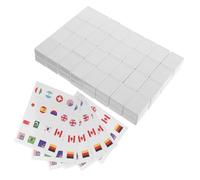 iplusmile 65 pièces Tuiles Mahjong Drapeaux Nationaux Plastique Autocollantes Jeu Familial Éducatif et Ludique pour Adultes