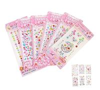 iplusmile 6Feuilles Autocollants pour Joyaux Temporaires pour Corps et Ongles Décorations Colorées pour Halloween et Fêtes