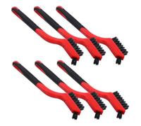 iplusmile 6pièces Brosse de Nettoyage pour Coquille de Tortue Brosse Double Face pour Aquarium Nettoyer Écailles et Boue Poignée Ergonomique Rouge