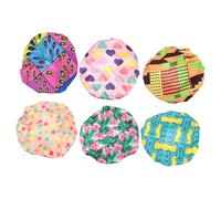 iplusmile 6pièces Double Layer Kids Adjustable Shower Caps for Bathing Soft Comfortable Hair Bonnet for Boys and Girls