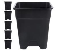iplusmile 6Pièces Jardinières de Plastique de Pots de Fleurs avec Drainage Idéaux pour Plantes et Petits Végétaux Empilables et Faciles à Nettoyer