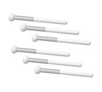 iplusmile 6pièces Pinceaux Maquillage Correcteur Avec Éponge Manche Ergonomique Bois Brosse Compacte Pour Visage Nez Et Paupières Usage Professionnel Et Débutant