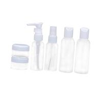 iplusmile 6Pièces Set de Flacons de Voyage Réutilisables Contenants Transparente pour Shampooing Lotion et Toiletries avec de Couvercles Aléatoires
