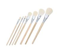 iplusmile 7 pièces Pinceaux Peinture Artistiques Laine pour Aquarelle Poterie et Acrylique Réutilisables et Faciles à Nettoyer Pinceaux Durables sans Chute de Poils pour Travaux Précis et