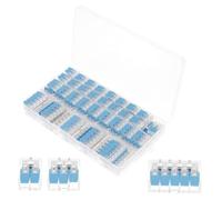 iplusmile 75 pièces Set de Connecteurs de Fils à Levier Compacts Connecteurs Rapides pour Câbles Électriques Domestiques Assortiment Fiable avec Bornes Sécurisées et Remplacement Facile des