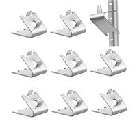 iplusmile 8 Clips à Surface Polie en Acier Inoxydable, Support Flexible, Installation Facile, Taquets pour Étagère, Clayette Frigo pour Réfrigérateur Congélateur, Accessoires pour