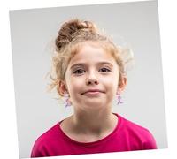 iplusmile 8 paires Boucles Doreilles Clip pour Colorées Dégradées Style Princesse Bijoux Garçon Fille Confortables et Durables Anniversaire