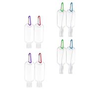 iplusmile 8 Pcs Flacons de Voyage Rechargeables pour Parfum et Soins Visage, 50 Ml, avec Crochet de Fixation, Légers et Portables, pour Sorties ou Accrochage à Sac à Dos