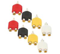 iplusmile 8 pièces Adaptateur Y Double Femelle à Mâle pour Caisson Basse et Haut Parleur Connecteur Audio Vidéo Compact Alliage Zinc et Abs Compatible Tv et Subwoofer