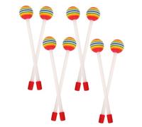 iplusmile 8 pièces Baguettes de Percussion Garçon Fille Maillets Arc-ciel Confortables pour Tambours Xylophone et Tongue Drum