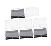 iplusmile 8 pièces Boîte de Rangement pour Ongles Pressés Organiseur de Capsules Faux Ongles Transparent et Noir Compact et Portable pour Accessoires Nail Art