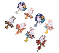 iplusmile 8 Pièces Broches Lapel Pin Lapin Kawaii Émail Alliage de Zinc Décoration Créative pour Manteaux Femmes et Original pour Sacs et Vêtements