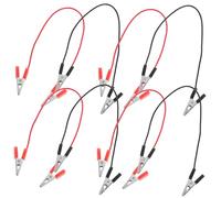 iplusmile 8 pièces Câbles de Test avec Double Pince Crocodile Rouge Noir pour Expériences Électriques Physique Éducation Électronique Sécurisés et PVC