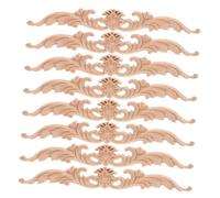 iplusmile 8 pièces Décalques Bois Sculpté Style Européen Appliques Bois Massif pour Décoration de Meubles Portes et Murs Ornements Décoratifs Polyvalents pour Intérieur