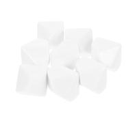 iplusmile 8 pièces Dés Acryliques Dix Faces Blancs Vierges pour Jeux et DIY Accessoires de Jeu Société Sécurisés et Résistants