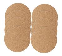 iplusmile 8 Pièces Dessous de Verre en liège sous-Verres pour Plantes d'intérieur sous-Verre de Plantes Coussin Isolant pour Montagnes Russes Soucoupe de Dessous de Verre Cuir PVC Beige